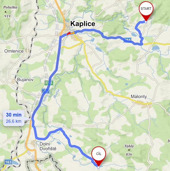 Tvrz Tichá - mapa