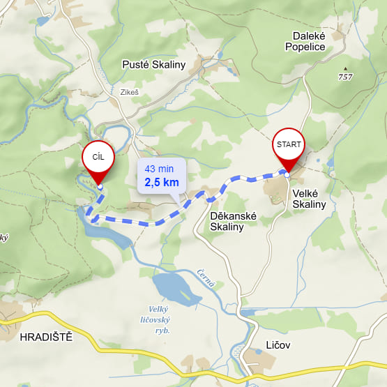 Zřícenina hradu Sokolčí - mapa